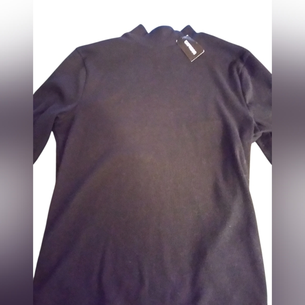 NWT Express Black Turtleneck Sweater Cotten Blend Ribbed Size S Gift Minimalist